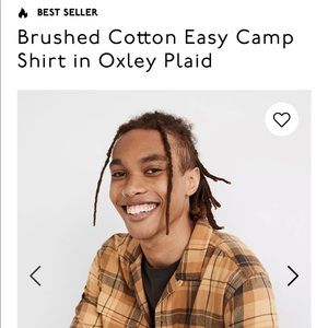 Brushed Cotton Easy Camp Shirt in Oxley Plaid